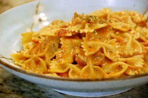 farfalle with tomatoes and marsala cream sauce