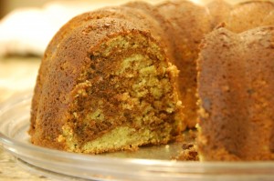 Chocolate Green Tea Marble Cake