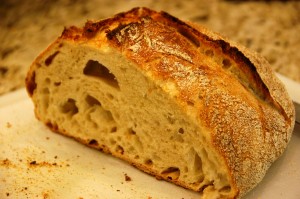 rustic no-knead bread