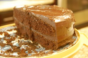 dark chocolate ganache cake