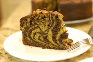 Chocolate Matcha Zebra Cake