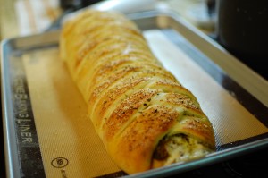 Pesto & Mozzarella Cheese Stuffed Braided Bread