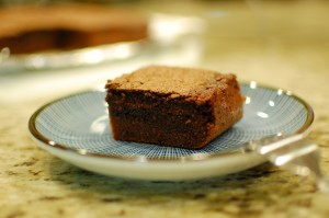 Chocolate Mochi Brownies (made with rice flour)