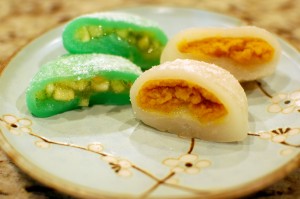 Apple Pie Mochi and Pumpkin Pie Mochi