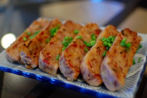 Chinese Taro Cake - steamed, then pan fried