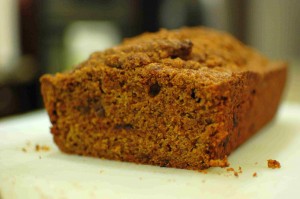 Cinnamon Crumble Pumpkin Bread (Made from leftover jack o'lantern field pumpkin)