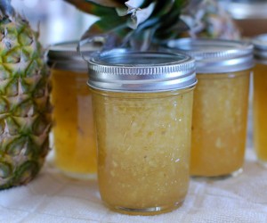 Pineapple Jam made with fresh whole pineapples!