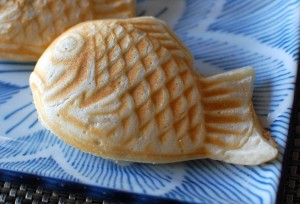 Taiyaki:  Japanese Fish-Shaped Pancakes with Custard or Sweetened Red Bean Filling