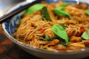 Spicy Thai Drunken Rice Noodles