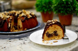 Peanut Butter and Chocolate Ganache Cake