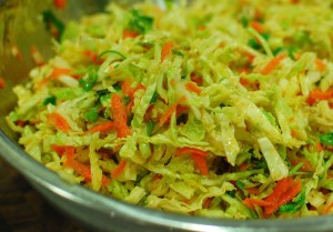 Asian coleslaw with sweet sesame dressing
