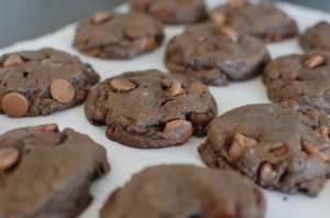 Triple Chocolate Chip Cookies