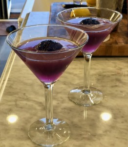 Butterfly Pea Flower Martini, A.K.A. the "Hope Diamond" Martini